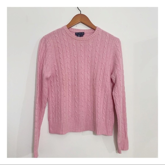 Magaschoni Sweaters - M.A.G by Magaschoni Cable Crewneck Light Pink sweater Size Medium
